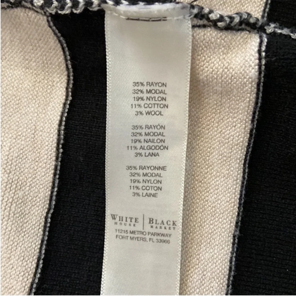 WHBM Open Front Striped Cardigan.